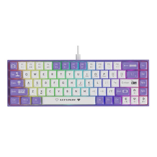 AK680 Hotswap Mechanical Gaming Keyboard - Red Switches, RGB