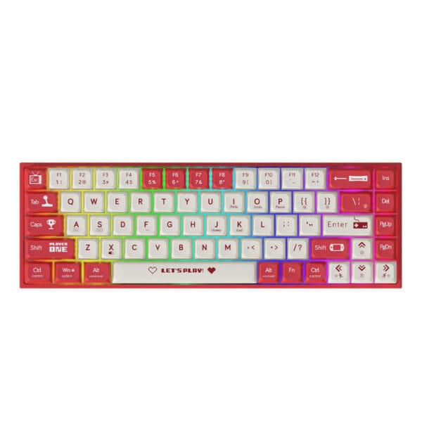 AK680 Hotswap Mechanical Gaming Keyboard - Red Switches, RGB
